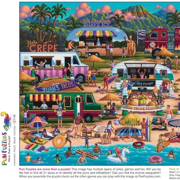 Hawaiian Food Truck Festival 2,000 piece jigsaw puzzle - Picture 6 of 6